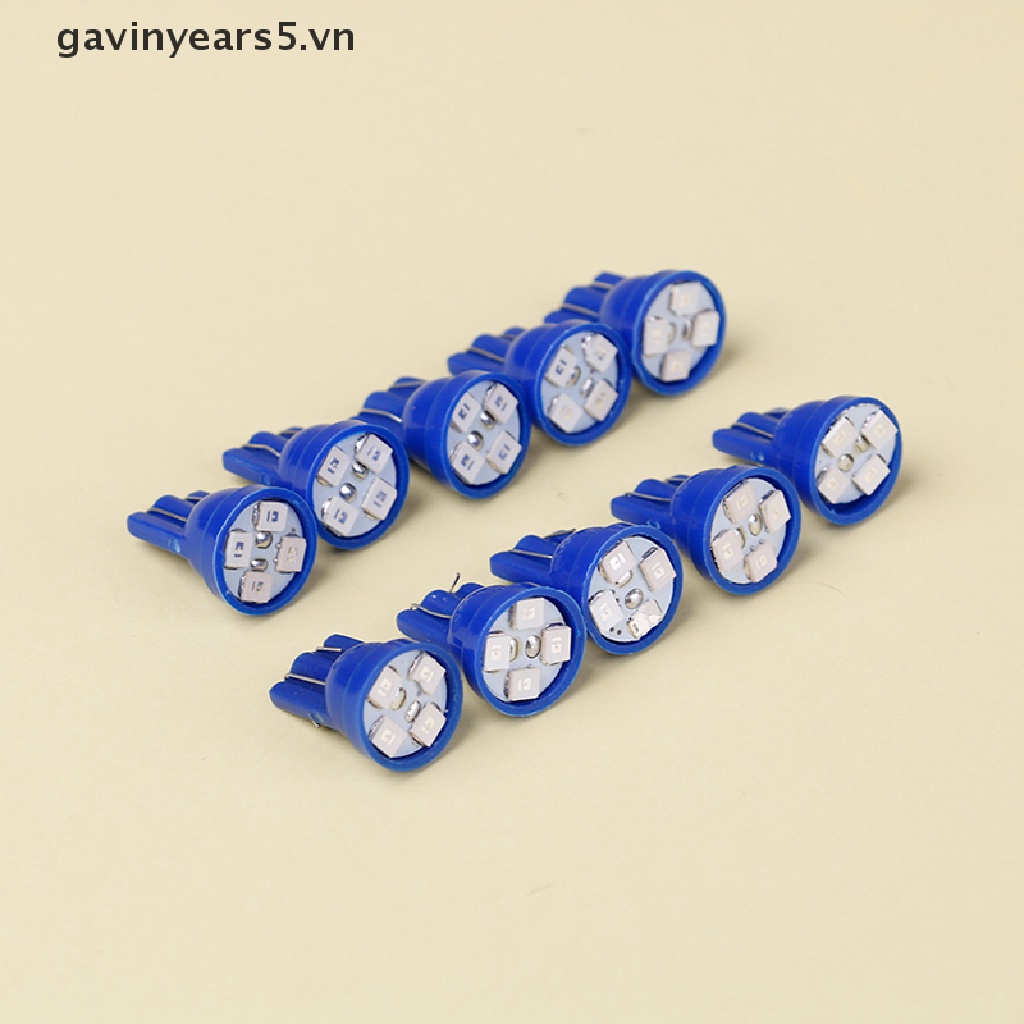 Bộ 10 Bóng Đèn LED T10 4-SMD W5W 194 2825 Chuyên Dụng