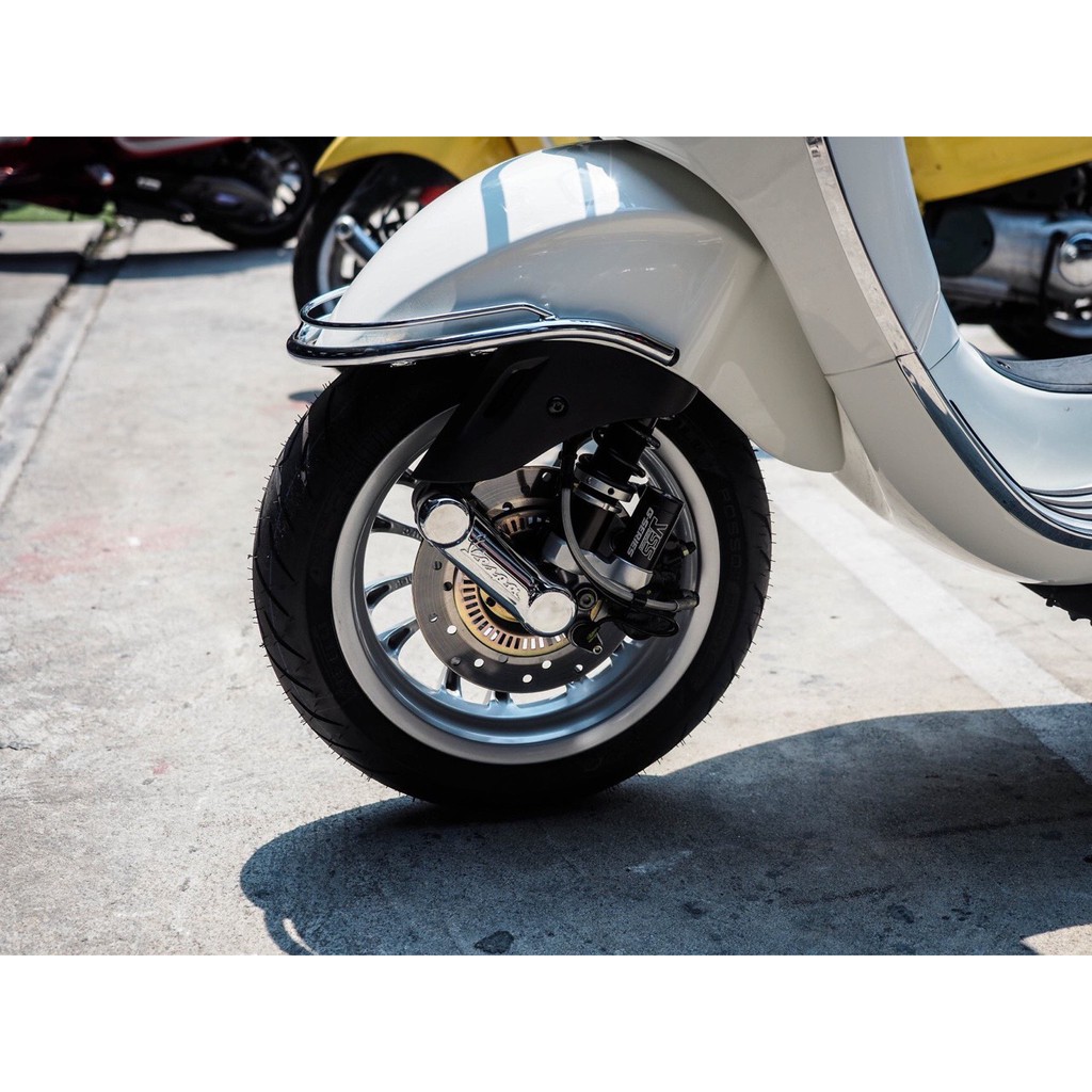 MIỄN PHÍ VẬN CHUYỂN - ỐP CÀNG TRƯỚC  DÒNG XE VESPA CROME MÀU BẠC- Hàng chuẩn, giá lẻ như giá sỉ