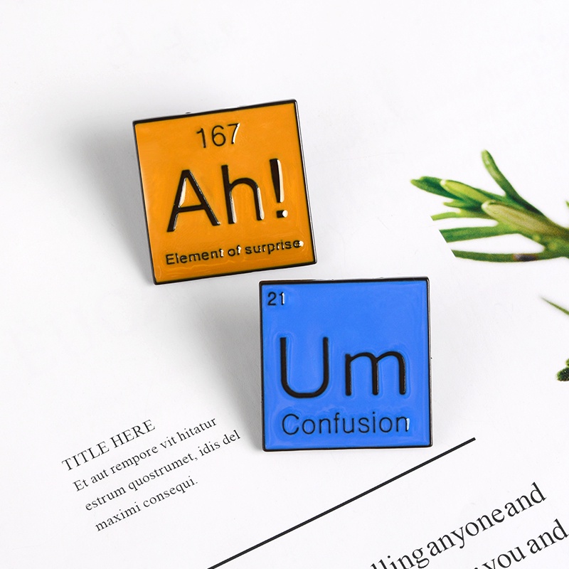 Huy Hiệu Cài Áo Hình Học Viện Hóa Học Vui Nhộn