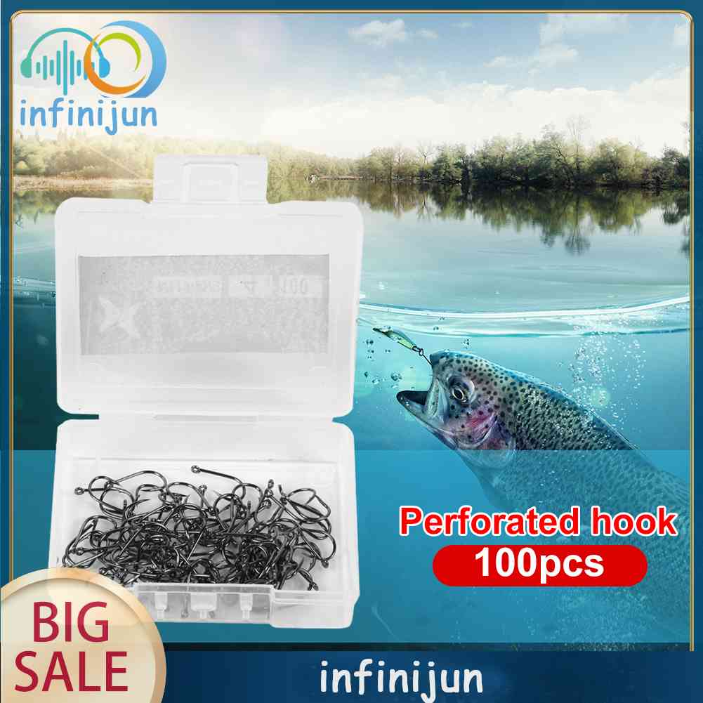 Hộp 100 Lưỡi Câu Cá Bằng Thép Carbon Cao Cấp Hiệu Quả