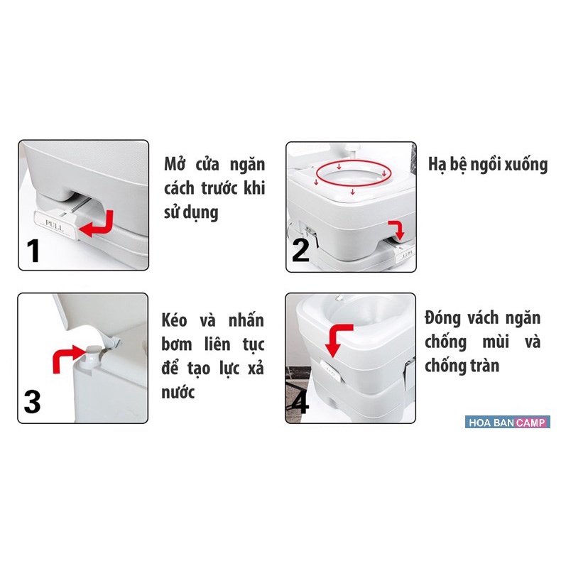 Toilet Di Động Dã Ngoại, Cắm Trại | Dung Tích 20L