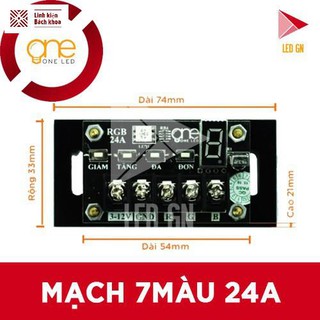 Mạch Điều Khiển LED 7 Màu RGB - Công Suất 24A - OneLED