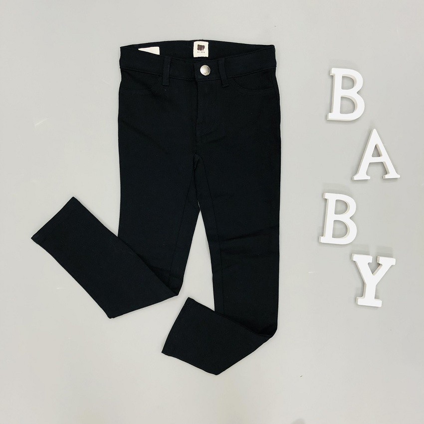 [Sale Hàng Lẻ Size] Quần Giả Jean Dài Bé Gái, Size 5-8, Hàng Xuất Dư, Chất Kaki Co Giãn, Mềm Đẹp