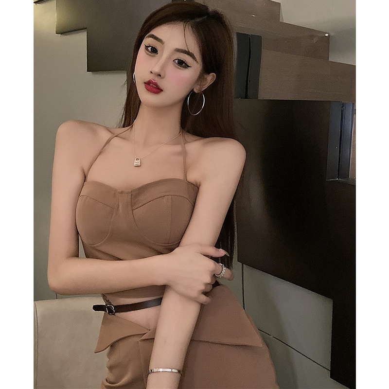 Áo yếm / Chân váy ngắn / Set thời trang dành cho nữ