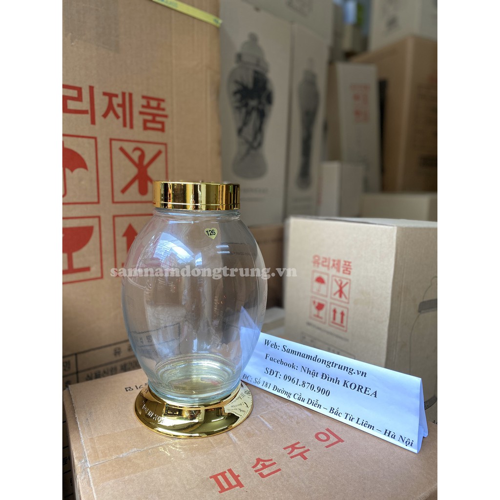 Bình sâm ngâm rượu 4 lít Hàn Quốc