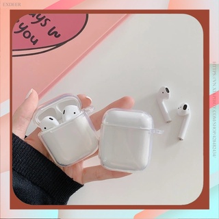 Vỏ Bảo Vệ Hộp Sạc Tai Nghe Airpods 1 /2 Chất Liệu Silicon Màu Trong Suốt