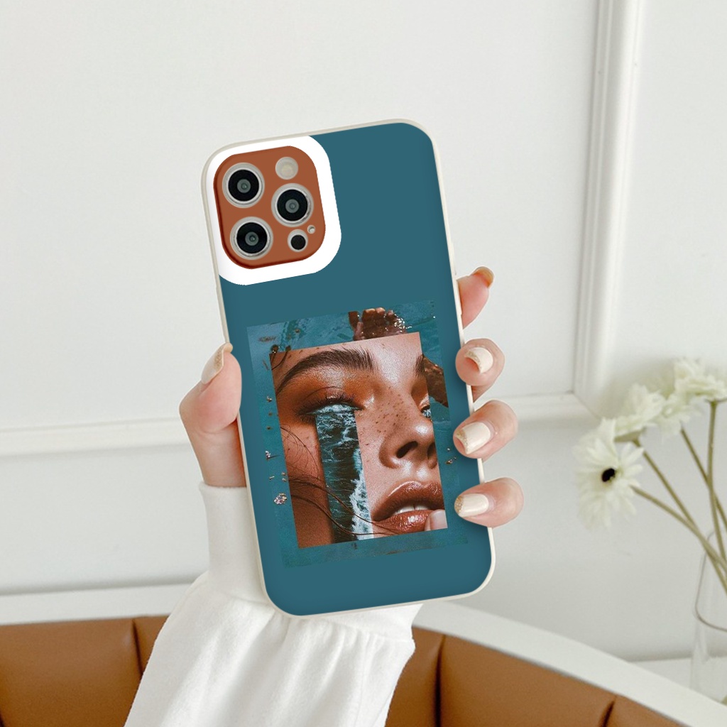Ốp lưng điện thoại iphone cô gái Ocean Eyes ốp iPhone 13 / iPhone 12 vuông cạnh 6/7/8/plus/x/xs/max/11/pro/max