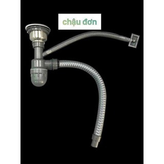 Xi phông chậu rửa bát 1 hố bầu inox hàng đẹp giá rẻ