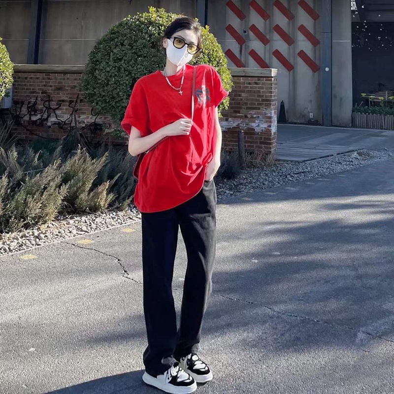 NRVP Áo Thun Tay Ngắn Cổ Tròn Thời Trang Mùa Hè Phong Cách Hàn Quốc Mới