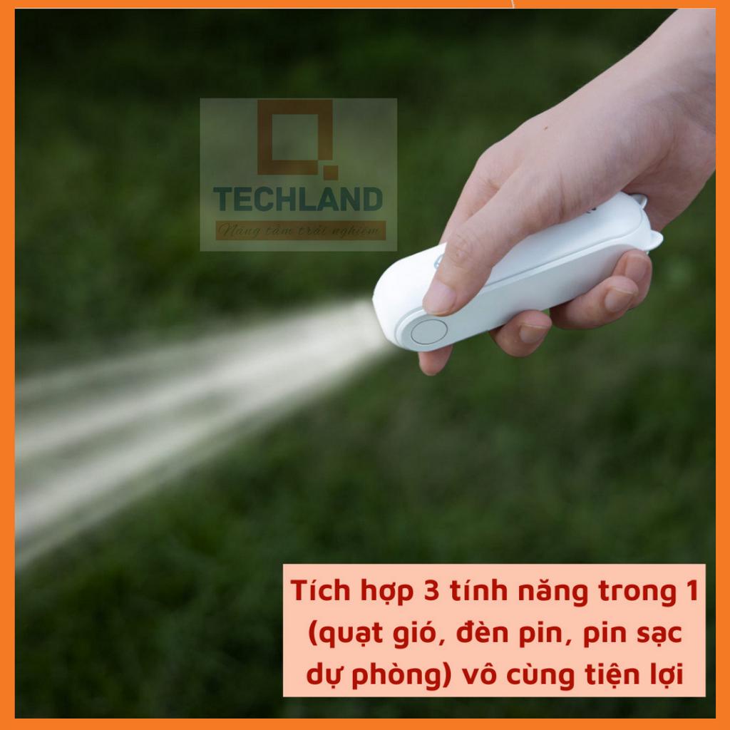 Quạt mini cầm tay đa năng 3 trong 1 gấp gọn kèm đèn pin sạc dự phòng HOT TREND-GENZ 2023 QTechLand Shop