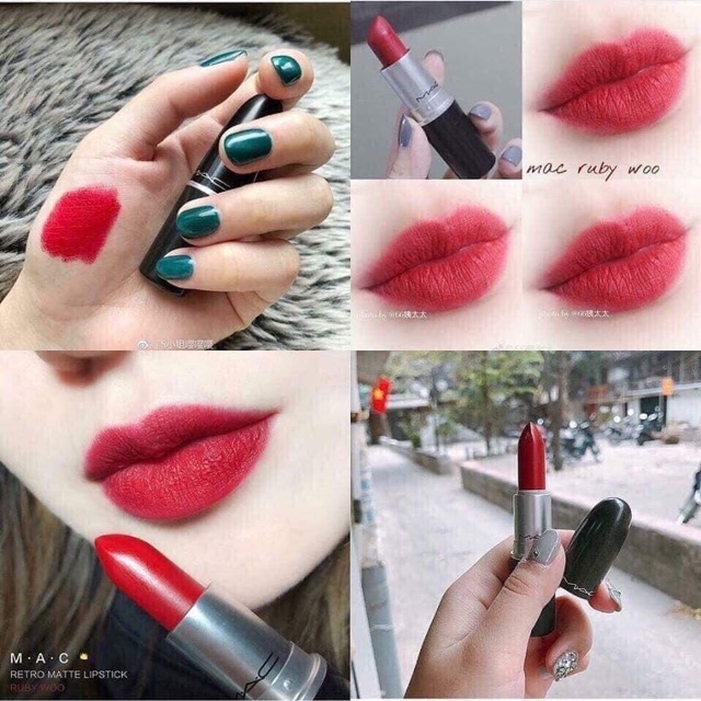 Son Mac [Mini] sẵn 2 màu hot hit - Ruby Woo & Chili