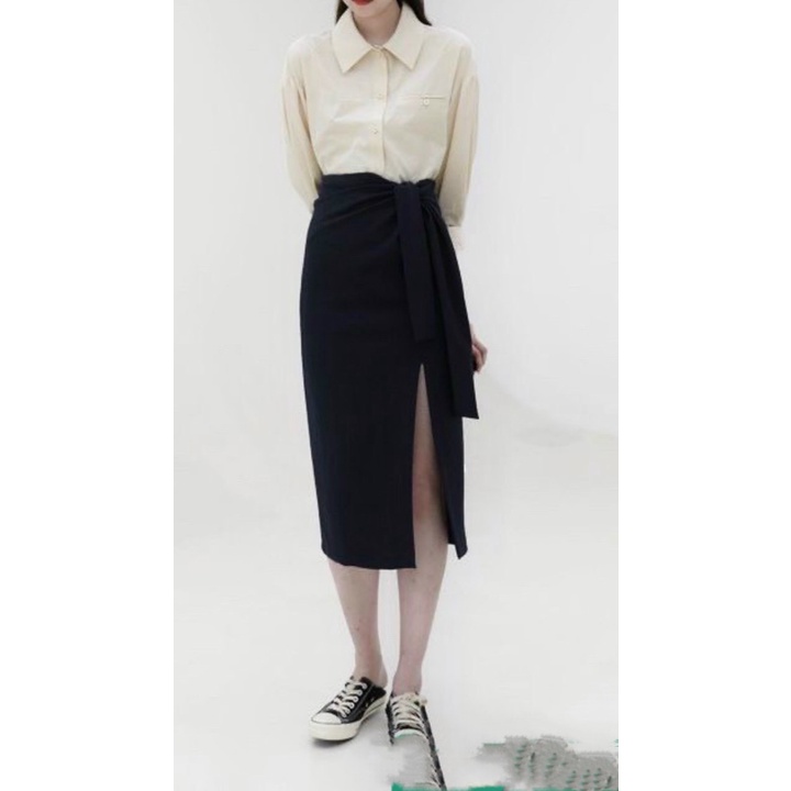 Chân váy xẻ tà cạp lơ .< Bán Sỉ >. | BigBuy360 - bigbuy360.vn