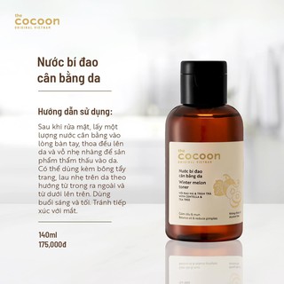 Nước Bí Đao Cân Bằng Da Cocoon 140ml