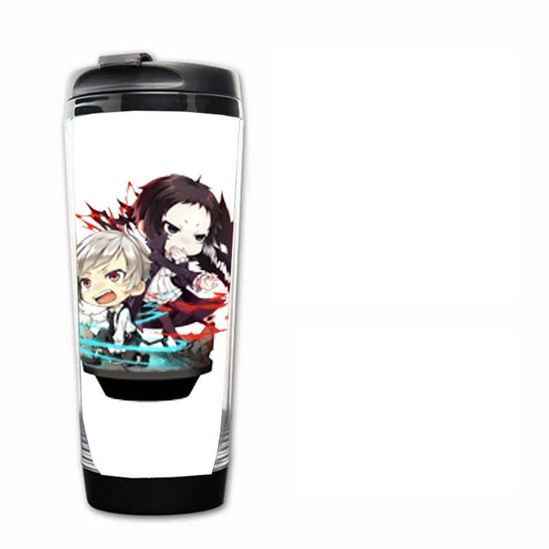 Bình nhựa đựng nước in hình Bungou Stray Dogs anime chibi xinh xắn độc đáo