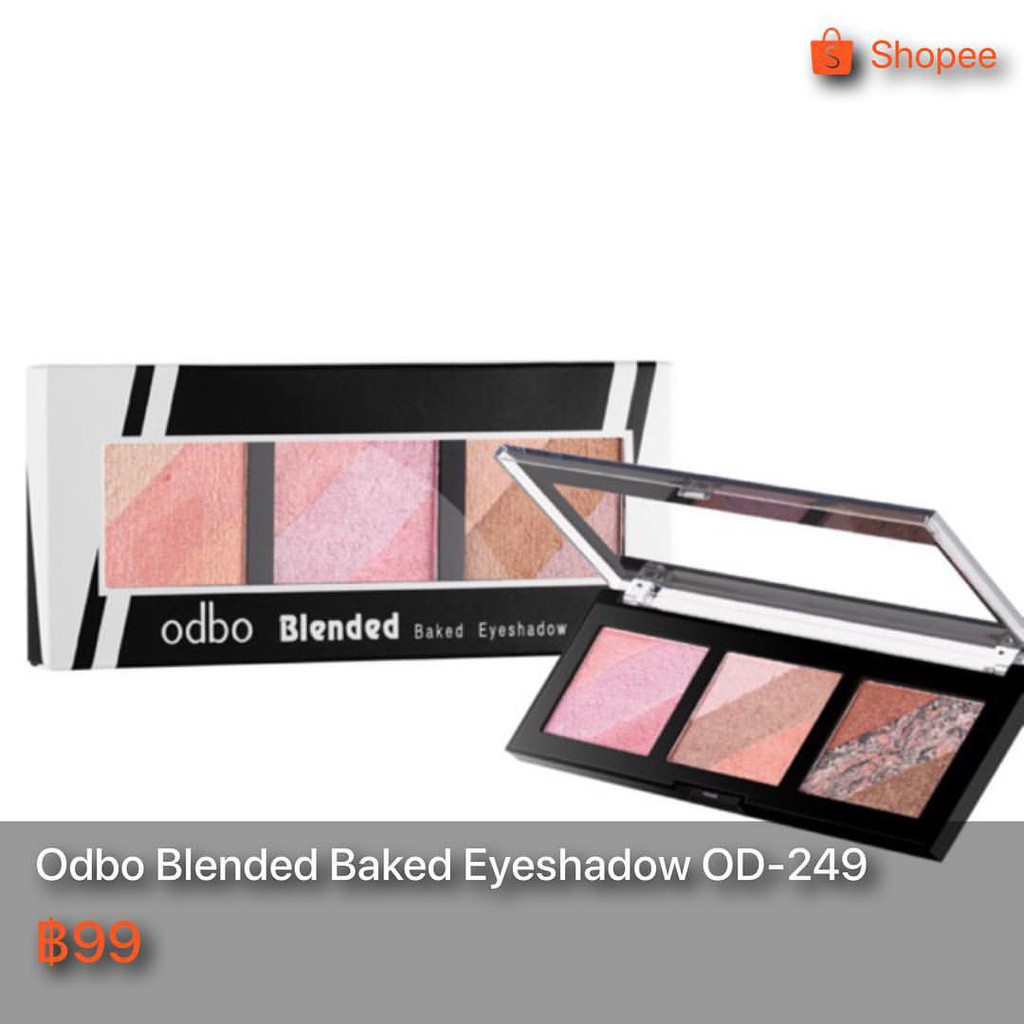 OD249_Bảng Màu Mắt ODBO Blended Baked Eyeshadow (tích hợp má hồng + màu mắt + bột mày)