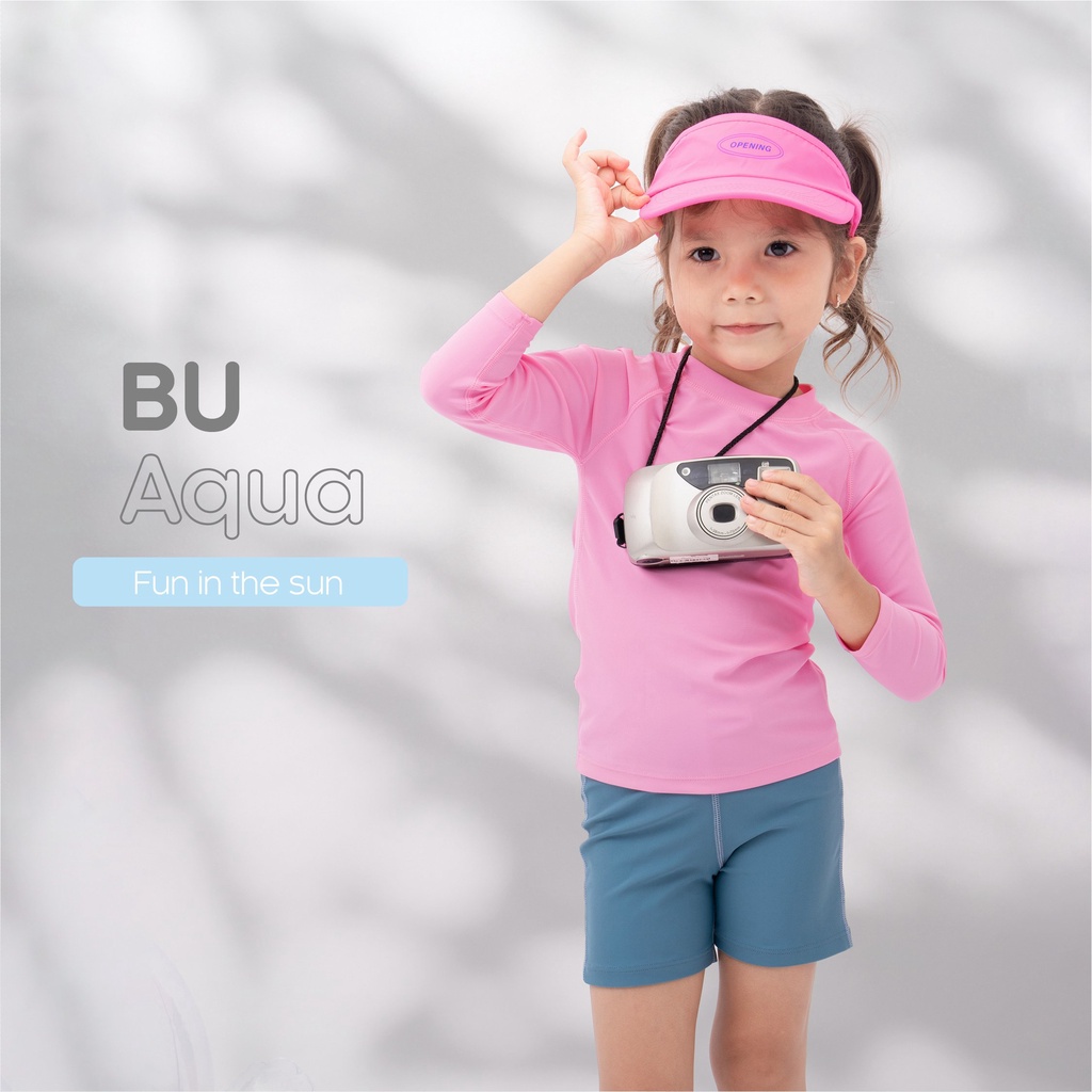 [CHÍNH HÃNG] Bộ bơi rời dài tay quần đùi trẻ em Aqua BSM171301 Bu