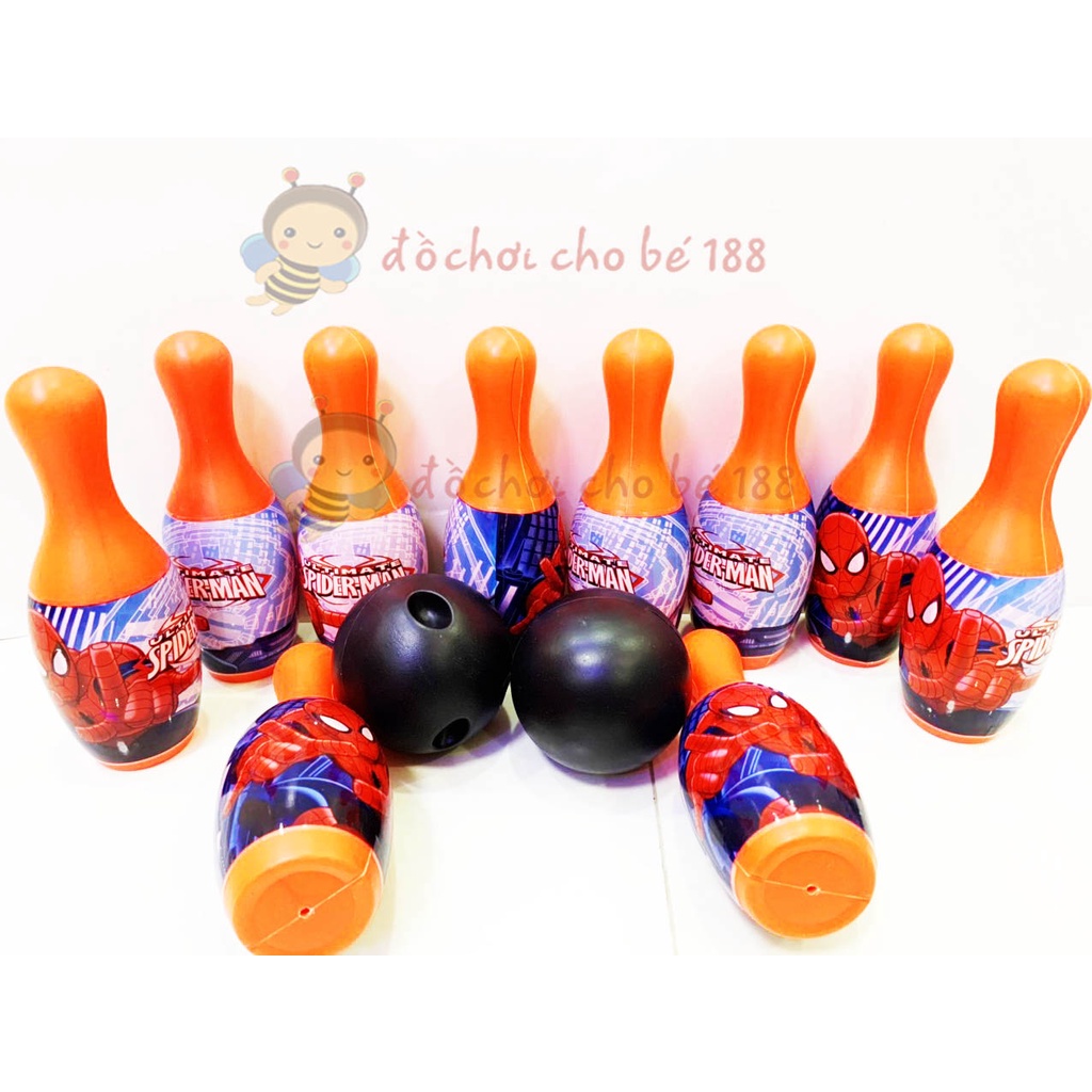 Bộ đồ chơi Bowling cỡ đại người nhện spiderman và elsa