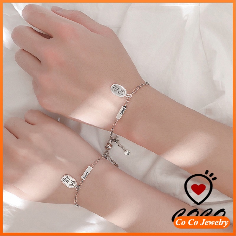 Bộ 2 vòng tay kiểu dáng đơn giản cho cặp đôi