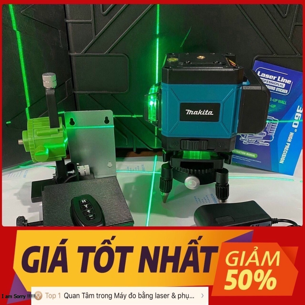 MÁY CÂN BẰNG LASER 12 TIA XANH MACAN DÙNG TRONG THI CÔNG ĐI DÂY, MÁNG CÁP, CÔNG TẮC, Ổ CẮM, LẮP ĐÈN, ỐNG DẪN NƯỚC