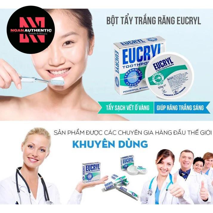 Bột Tẩy Trắng Răng Eucryl Toothpowder Freshmint 50g