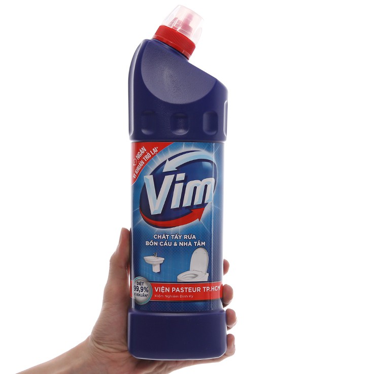 Nước tẩy bồn cầu & nhà tắm VIM diệt khuẩn 900ml