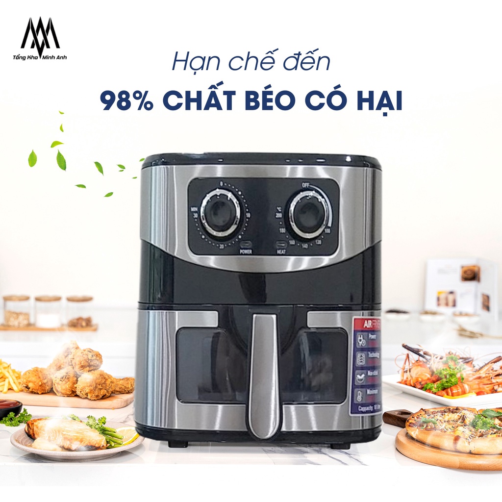 Nồi chiên không dầu SHARP 12 lít - Có kính - Điều khiển cơ - Nồi chiên Sharp KS12 - Bảo hành 12 tháng