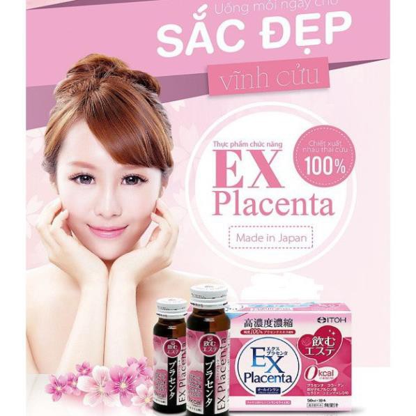 [Hàng AUTH) Nước Uống Bổ Sung Collagen Naris ITOH EX Placenta Nhật bản