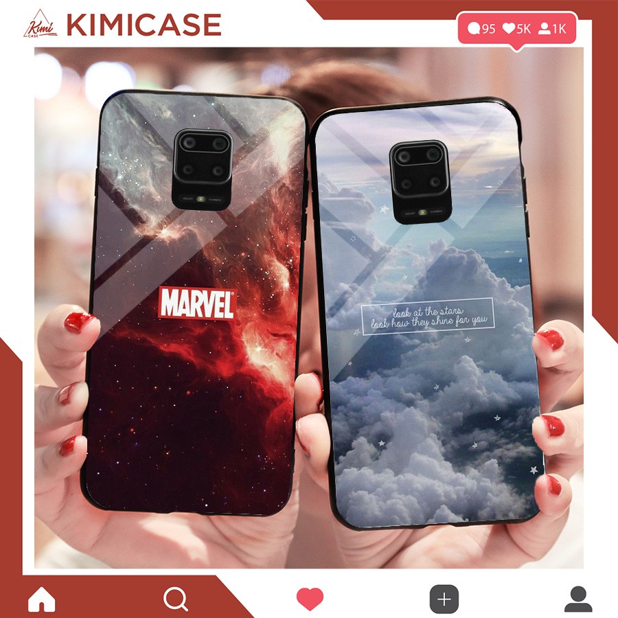 Ốp Xiaomi Poco X3 NFC, Poco X3 Pro , Redmi 10x 5G lưng kính cường lực Galaxy