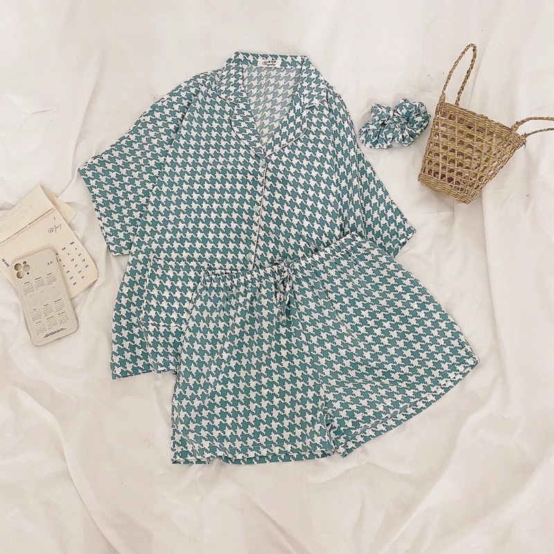 Bộ đồ ngủ pizama chất kate siêu cute, siêu dễ thương | BigBuy360 - bigbuy360.vn