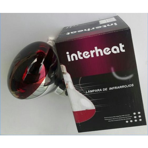 Bóng đèn hồng ngoại sưởi ấm gia súc gia cầm Interheat cao cấp - úm trứng gà, vịt