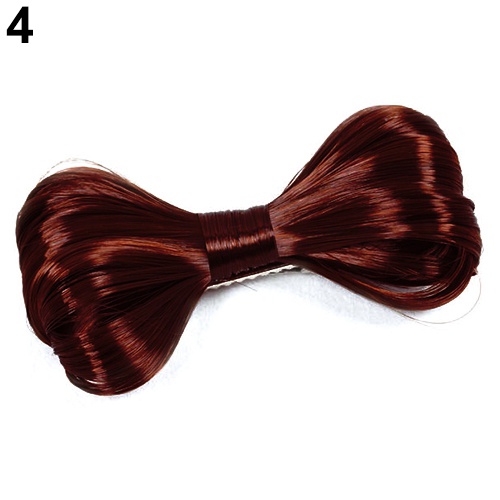 Kẹp phối tóc giả hình nơ bằng sợi tổng hợp thời trang cho nữ
