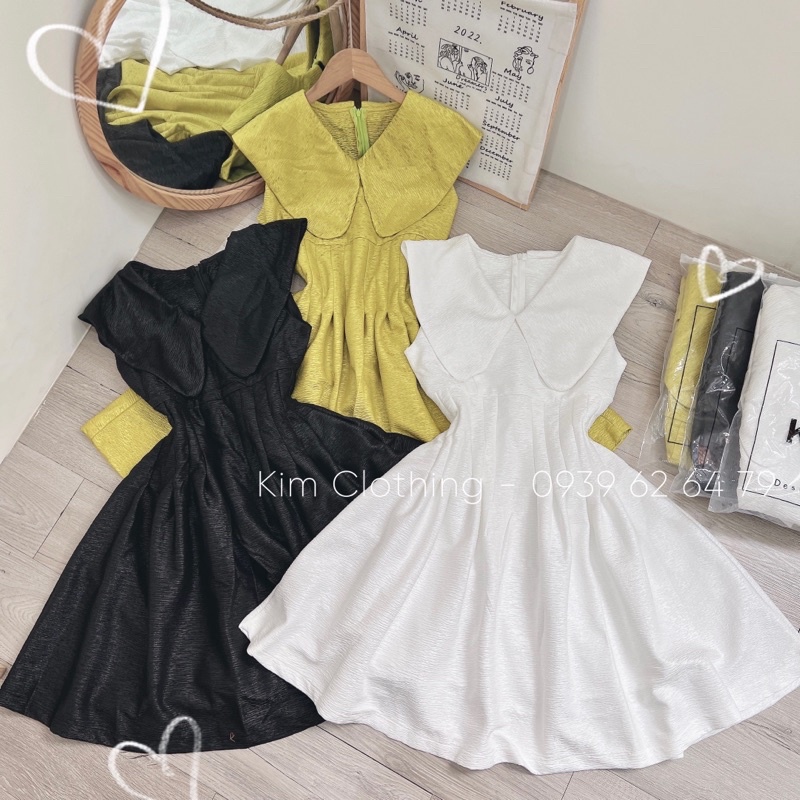 [Hàng sẵn - Hình thật] Đầm gấm xược cổ sen sát nách li eo dáng mini xoè xinh xắn