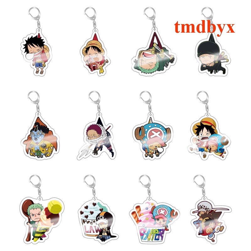 Móc Khóa Cao Su Họa Tiết Hoạt Hình One Piece Đáng Yêu Charms