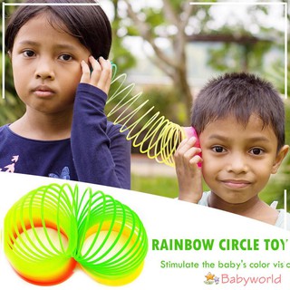 Magic Rainbow Circle Spring Colorful Children Elastic Toys