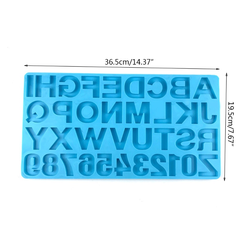 Khuôn Làm Móc Khóa / Vòng cổ / Bông Tai Bằng Nhựa Resin UV Hình Chữ Cái DIY