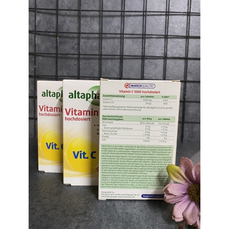 vitamin c 1000 altapharma 30 viên của đức