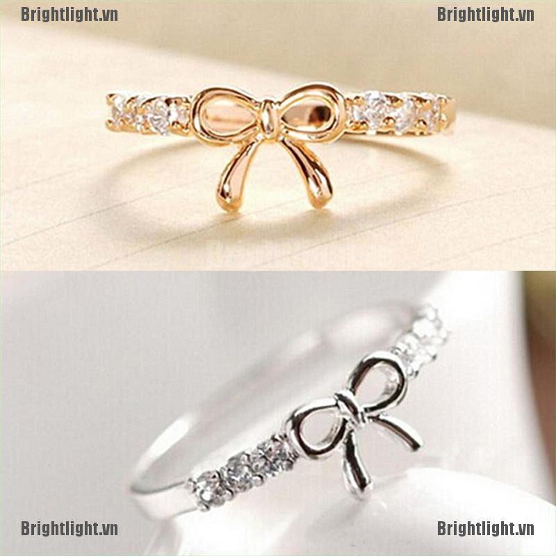 Nhẫn Hình Bướm Đính Đá Thiết Kế Đơn Giản Và Quyến Rũ