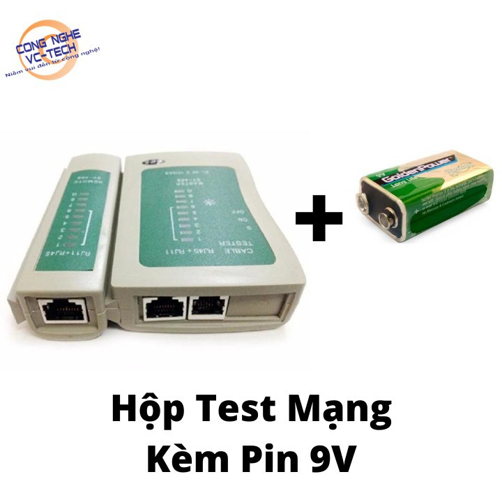 Hộp test dây mạng RJ45 _ RJ 11 đa năng+ Tặng pin 9v