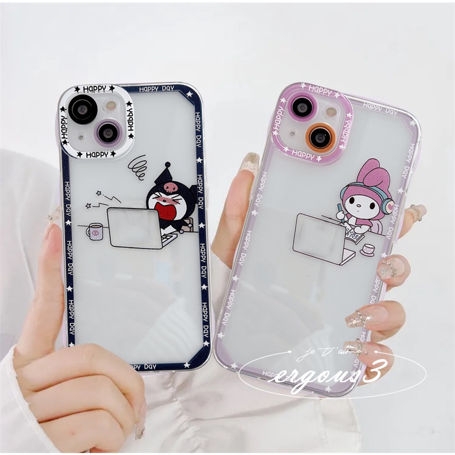 Ốp Điện Thoại Mềm Họa Tiết Kuromi Dễ Thương Cho iPhone 14 13 12 11 Pro Max SE2020 X XR Xs Max 7 8 6 6s Plus
