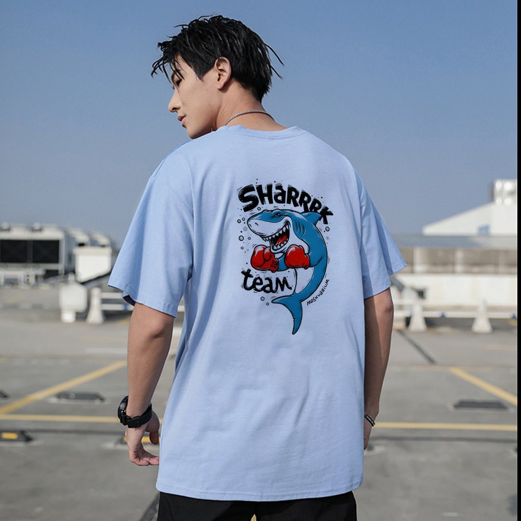 Áo Thun Nam Nữ Unisex Tay Lỡ In Sharrk Cá Mập Cá Tính Freesize - ATIN18 | BigBuy360 - bigbuy360.vn