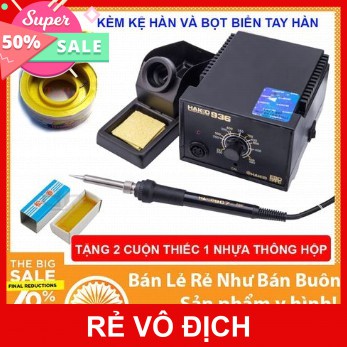 Máy Hàn Hakko 936 Tặng 2 Cuộn Thiếc - Tặng 1 Cục Nhựa Thông Kèm Tay Hàn Kệ Hàn Bọt Biển