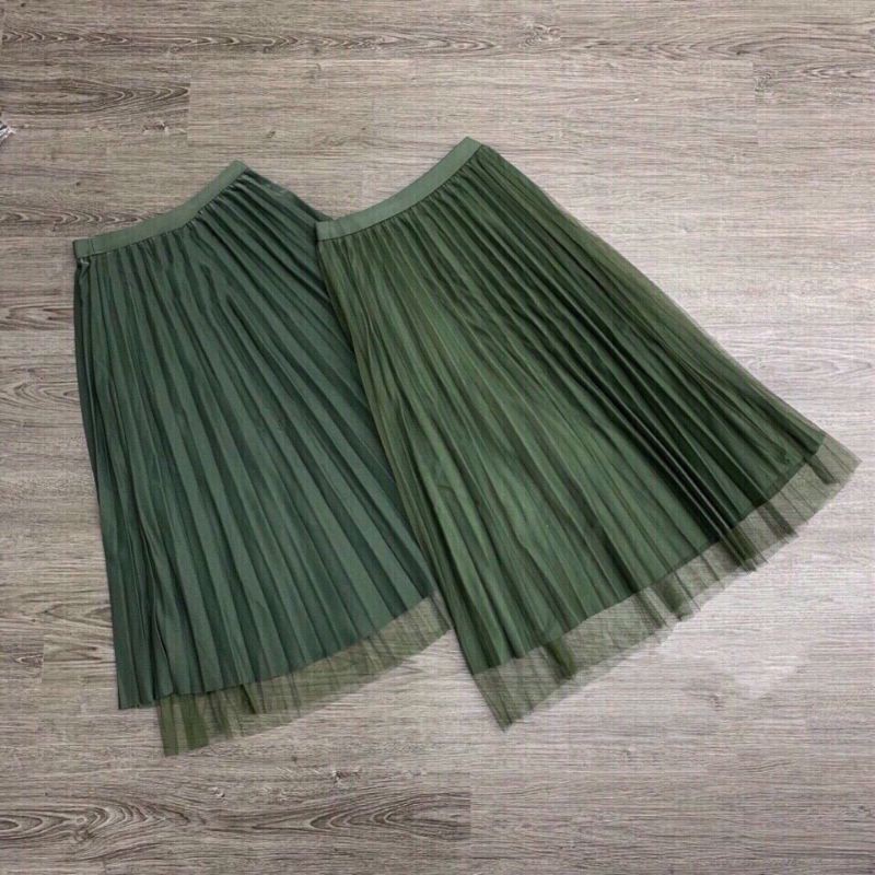 Chân váy xếp ly QC phối ren mặc hai mặt | BigBuy360 - bigbuy360.vn