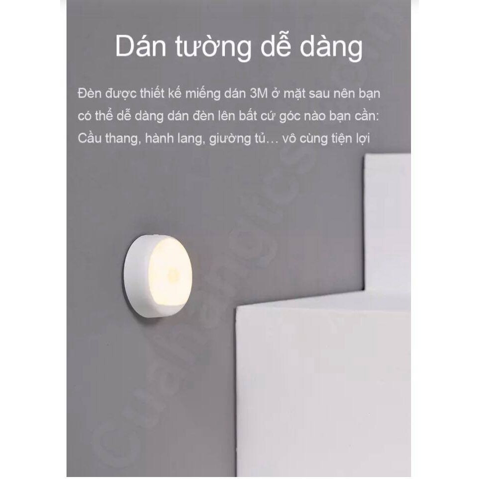 Đèn ngủ cảm ứng chuyển động đêm, thông minh dán tường Xiaomi Yeelight, pin sạc 120 ngày/lần sạc, YLYD01YL, SHS Vietnam