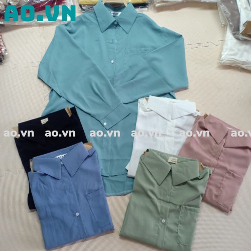 {ao.vn} Áo sơ mi nữ cổ polo dáng dấu quần 2021 FREESHIP 50K A,033 | BigBuy360 - bigbuy360.vn
