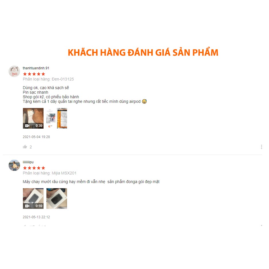Máy Cạo Râu Thông Minh Xiaomi Mijia Double Ring MSX201 Chống nước, Pin sạc, có lưỡi 2 dao(Tặng mã Freeship Extra)