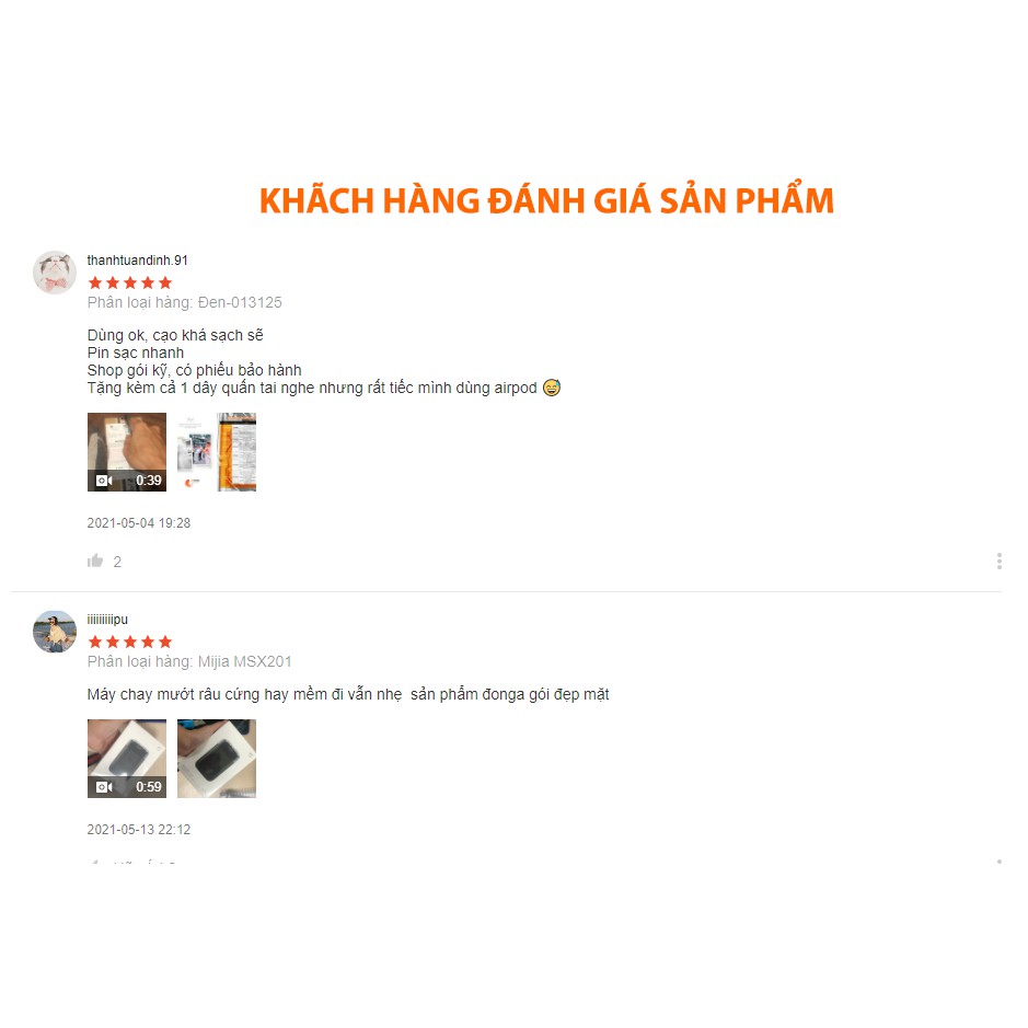 Máy Cạo Râu Thông Minh Xiaomi Mijia Double Ring MSX201 Chống nước, Pin sạc, có lưỡi 2 dao(Tặng mã Freeship Extra)