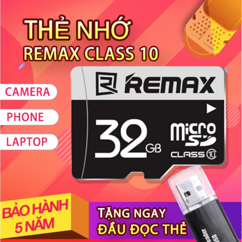 {Chính Hãng} Thẻ Nhớ Chính Hãng Remax 32G Class 10 NK - BH 05 Năm