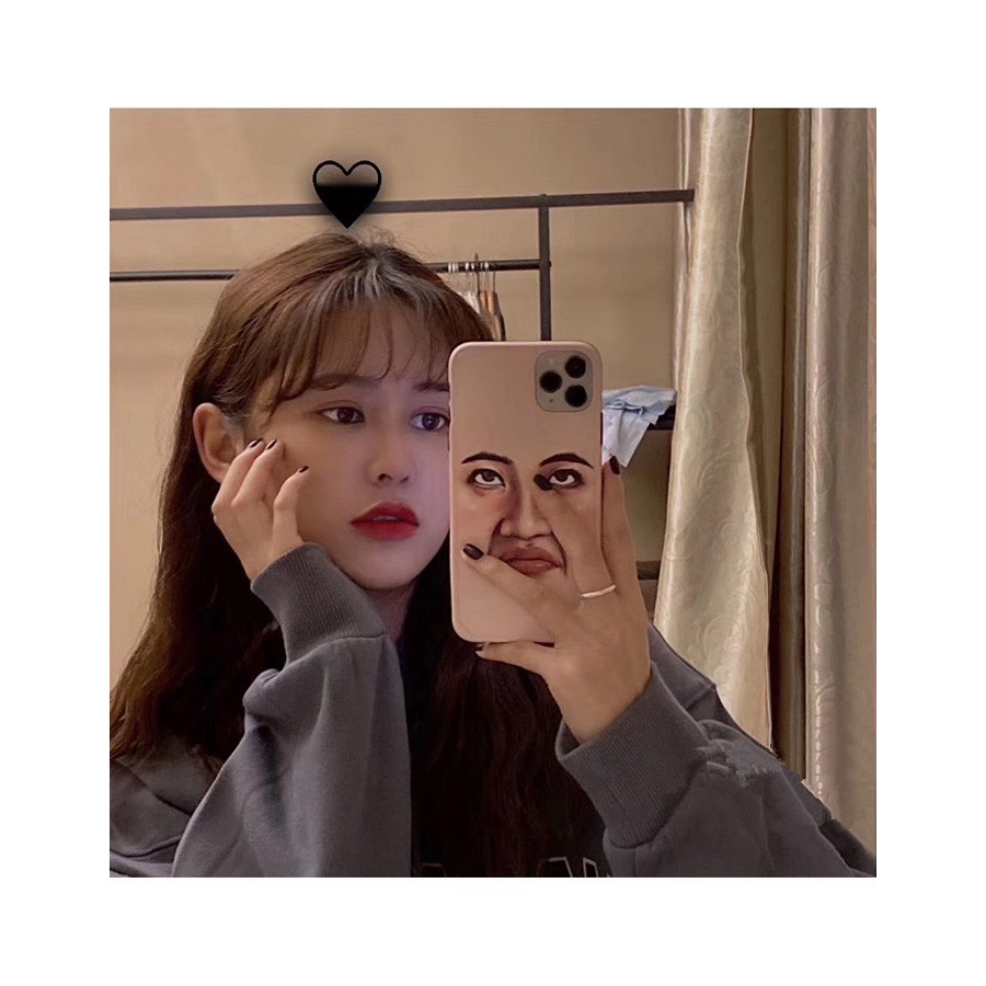 Ốp điện thoại mềm IMD màu nhám in hình khuôn mặt biểu cảm vui nhộn cho iPhone 11 Pro Max XR Xs Max 8 7Plus | BigBuy360 - bigbuy360.vn