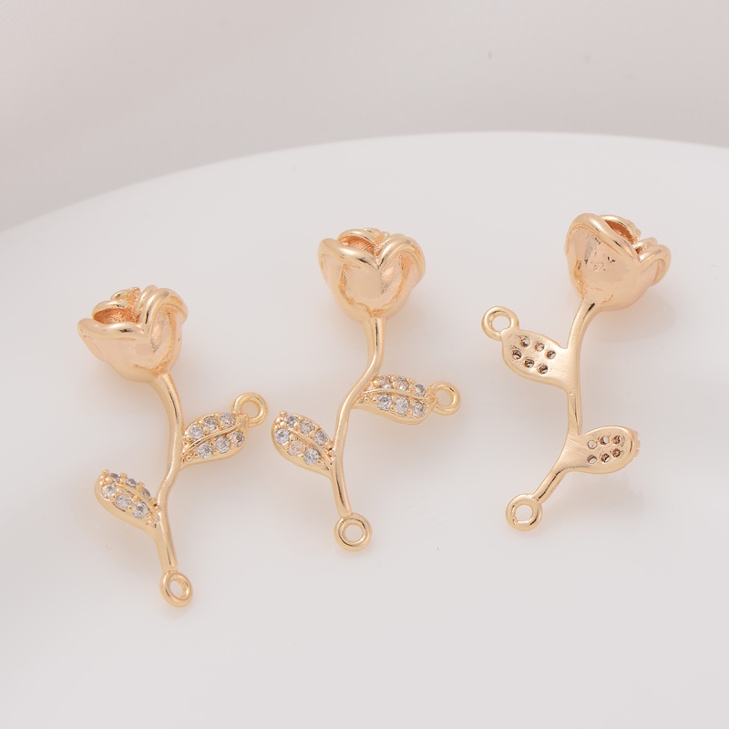 Mặt Dây Chuyền Hình Hoa Hồng Bằng Đồng 14K Thời Trang