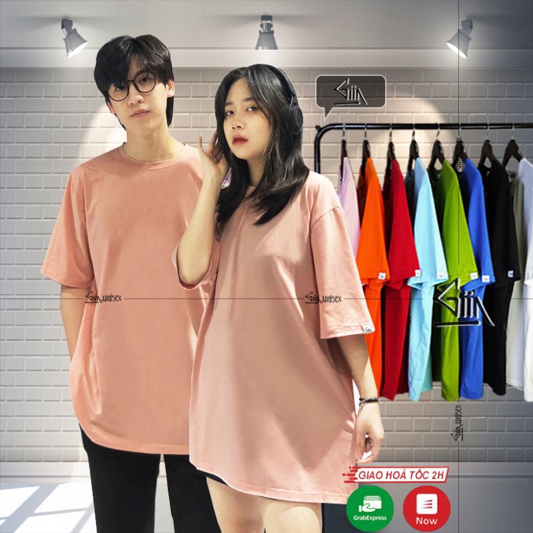 Áo thun tay lỡ nam nữ form rộng, áo phông trơn unisex chất cotton thoáng mát thương hiệu TS001